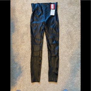 Spanx faux leather leggings- NEVER WORN